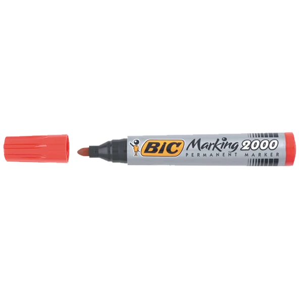 Bic Markör Permanent 1.7 MM Yuvarlak Uçlu Kırmızı 2000 (12 adet) ürün görseli 1