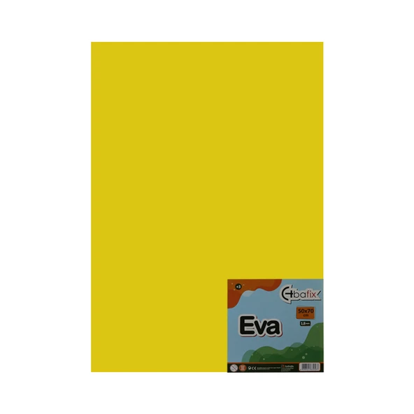 Bafix Eva Düz Renk 50x70 Sarı-10-PKT ürün görseli 1