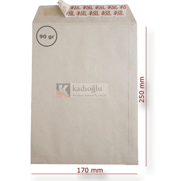 Asil Doğan Torba Zarf İmt Kraft Silikonlu 17x25 90 GR (250 lü) ürün görseli 1