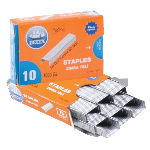 Delta Zımba Teli 1000 Lİ No:10 Beyaz 1622 (10 paket) ürün görseli 1
