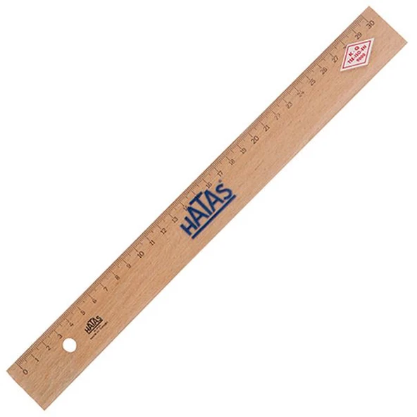 Hatas Tahta Cetvel Takviyesiz 30 Cm 0035 ürün görseli 1