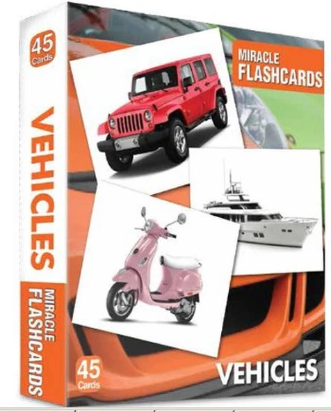 Vehicles Miracle Flashcards (45 Cards) - Resim 3