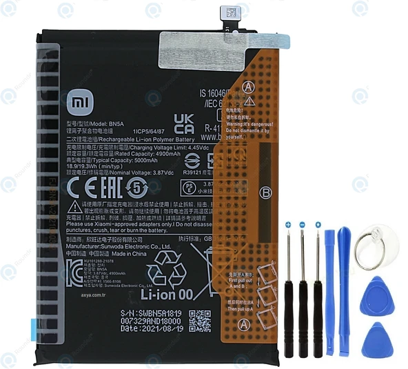 Xiaomi Redmi Note 10 5G Pil Batarya BN5A ve Tamir Set ürün görseli 1