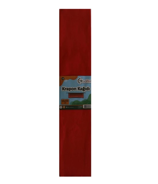 Bafix Krepon Kağıdı 10 LU 50x200 CM Kırmızı ürün görseli 1