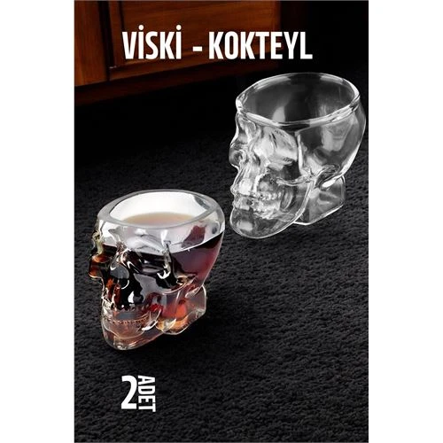 ModaCar Kurukafa Viski ve Kokteyl Cam 2 ADET ürün görseli 1
