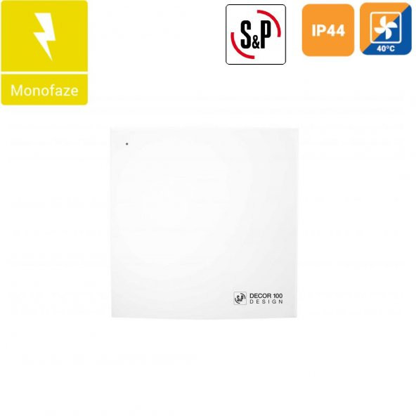 Banyo Fanı Soler Palau Decor 200 Cr Design Mini Aksiyel Banyo Tuvalet Ortam Havalandırma Fanı Pilot Lamba Geri Tepme Ventilli Timer AGMair agm air ürün görseli 1