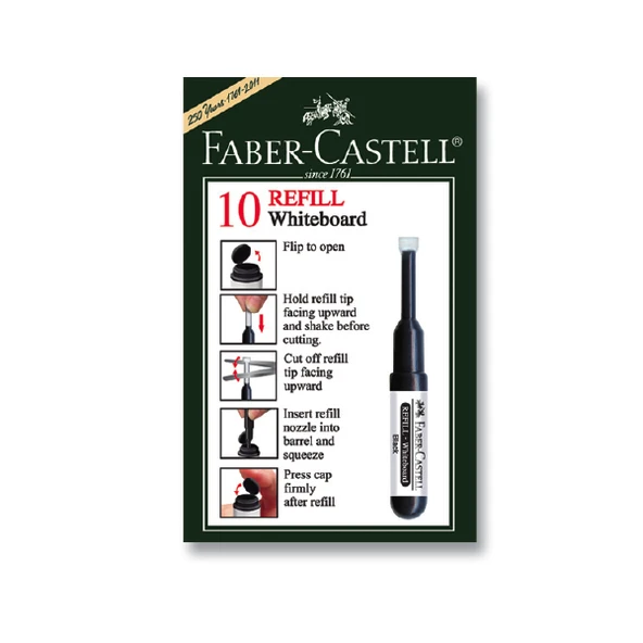 Faber-Castell Tahta Kalem Mürekkebi  (10 lu )   W20 Kırmızı 25 43 21 ürün görseli 1