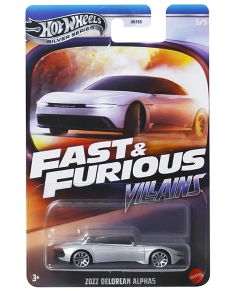 Hot Wheels Silver Series Fast ve Furious Villains Zozz Delorean Alphas JBY38 ürün görseli 1
