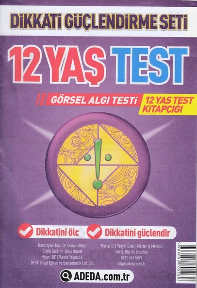 Dikkati Güçlendirme Seti 12 Yaş Test ürün görseli 1