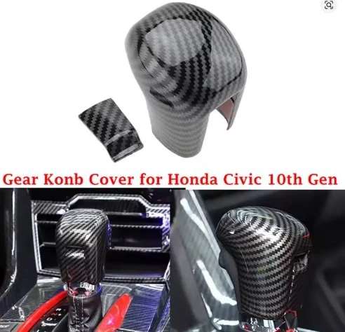 Honda Civic Fc5 Fk7 İçin Uyumlu Karbon Desenli Vites Topuzu 2'Lİ SET ürün görseli 1