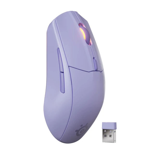 SteelSeries Rival 3 Wireless Gen 2 Gaming Mouse - 2.4GHz ve Bluetooth Bağlantı - Lila ürün görseli 1