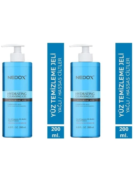 NEDOX 2 Adet Yağlı Ve Akneye Eğilim Gösteren Ciltler Için Yüz Temizleme Jeli 200 ml ürün görseli 1