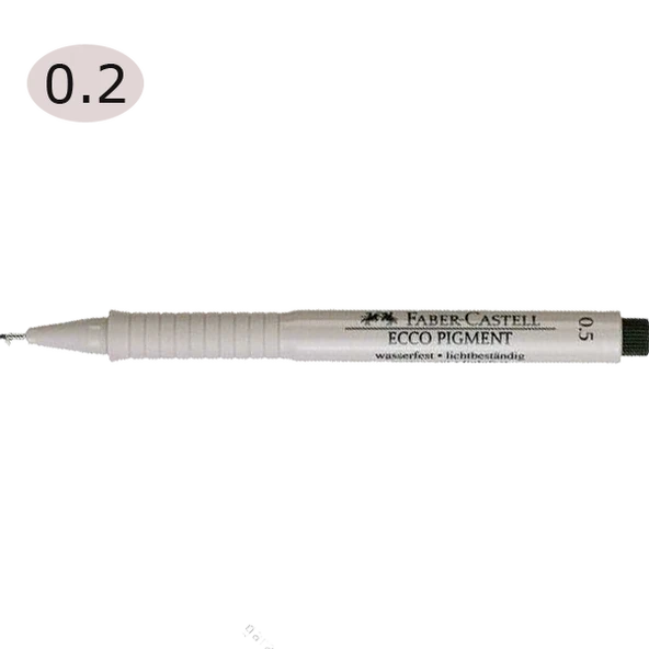 Faber-Castell Çizim Kalemi Ecco Pigment 0.2 MM Siyah (10 lu) 16 62 99 ürün görseli 1