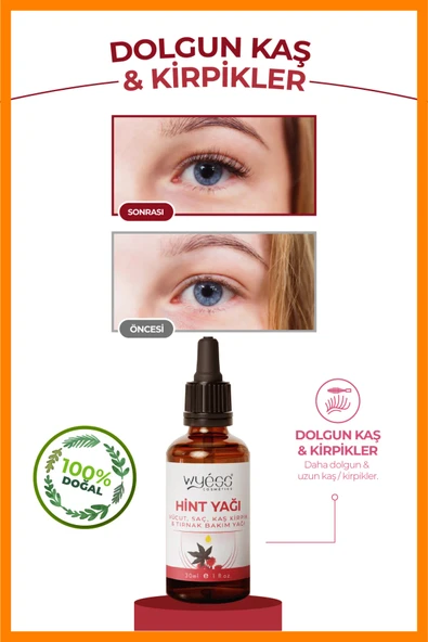 Hint Yağı Vücut, Saç, Kaş Kirpik Ve Tırnak Bakım Yağı, Soğuk Sıkım %100 Saf 30 ml ürün görseli 1