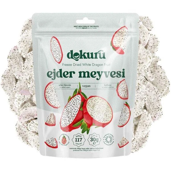 Dokuru Dondurularak Kurutulmuş Beyaz Ejder Meyvesi 30 gr 1 ADET ürün görseli 1