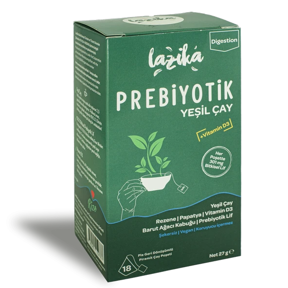 Lazika Prebiyotik Yeşil çay 18'li 1 ADET ürün görseli 1