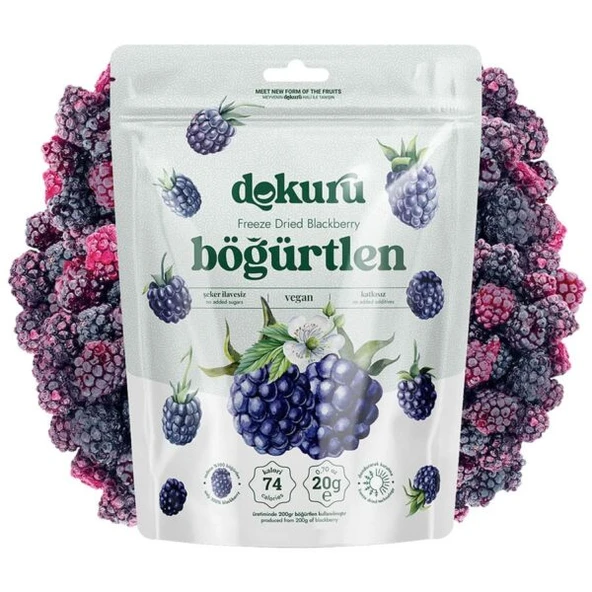 Dokuru Dondurularak Kurutulmuş Böğürtlen 20 gr 1 ADET ürün görseli 1