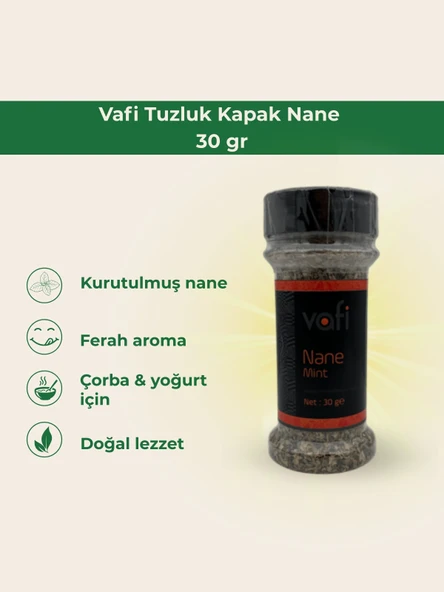 Vafi Tuzluk Kapak Nane 30 gr 1 ADET - Resim 2