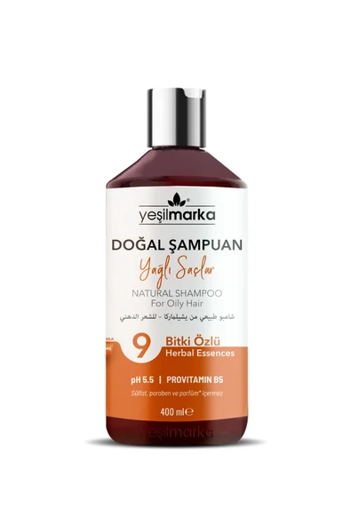 Yeşil Marka Doğal Şampuan Yağlı Saçlar İçin 400 ml ürün görseli 1