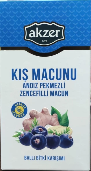 Akzer Kış Macunu Andız Pekmezli Zencefilli 300 gr 1 ADET ürün görseli 1