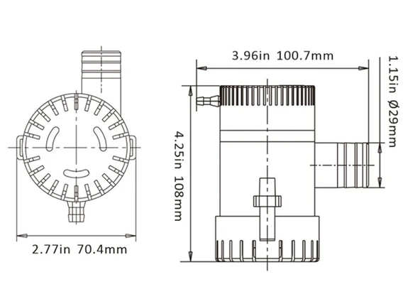 Seaflo Sintine Pompası 1100 Gph 12 V - Resim 3
