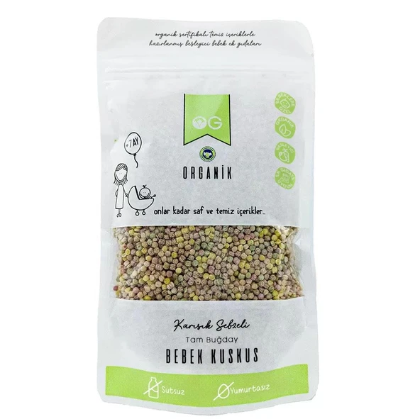 Og Organik Karışık Sebzeli Tam Buğday Kuskus 250 gr ürün görseli 1