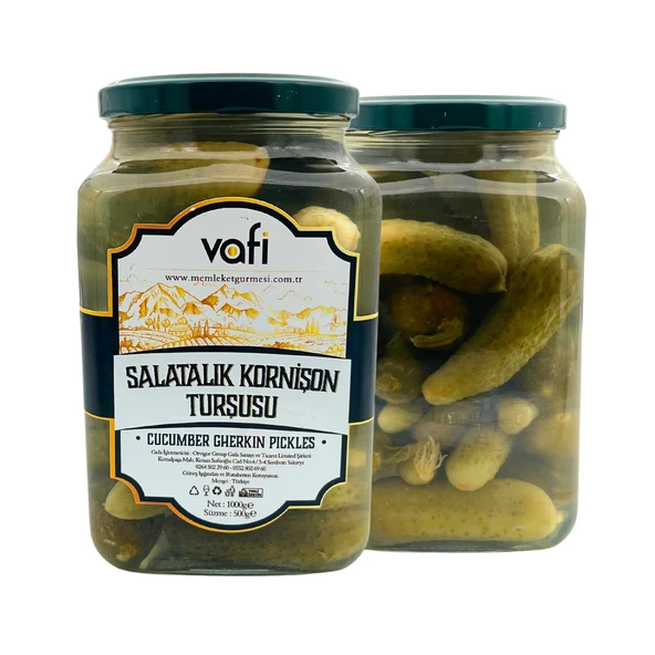 Vafi Turşu Serisi Salatalık Kornişon Turşusu 1000cc-500gr 1 ADET ürün görseli 1