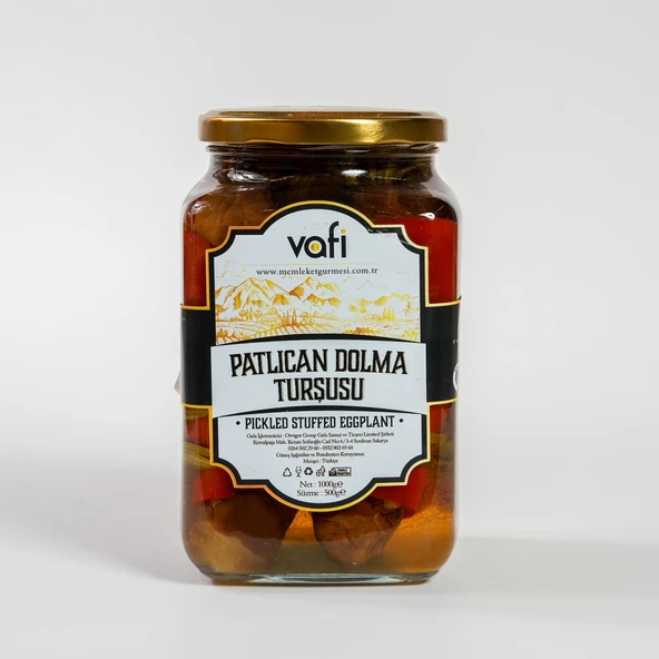 Vafi Turşu Serisi Patlıcan Dolma Turşusu 1000cc-500gr 1 ADET ürün görseli 1