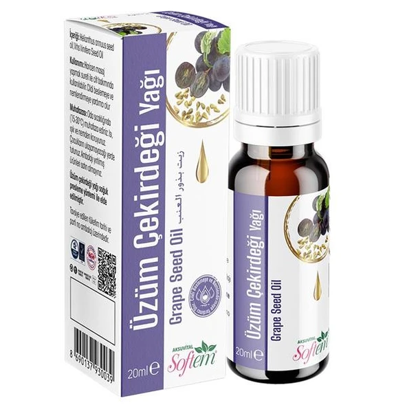 Softem Üzüm Çekirdeği Yağı 20 ml ürün görseli 1