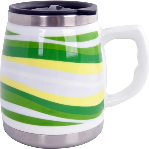 Andoutdoor AND325A Içi Çelik Dışı Desenli Seramik Kupa Mug ürün görseli 1