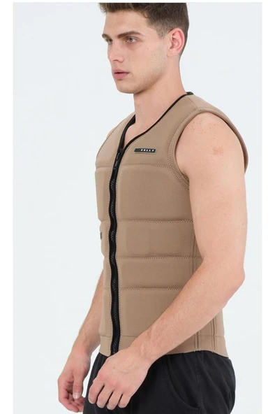Sully Neopren Vest Can yeleği Kahverengi ürün görseli 1