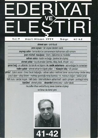 Edebiyat ve Eleştiri 41   42 Mart   Nisan 1999 ürün görseli 1