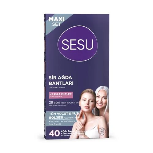 Sesu Sir Ağda Bantları Hassas Ciltler 40 Adet Ağda Bandı ürün görseli 1