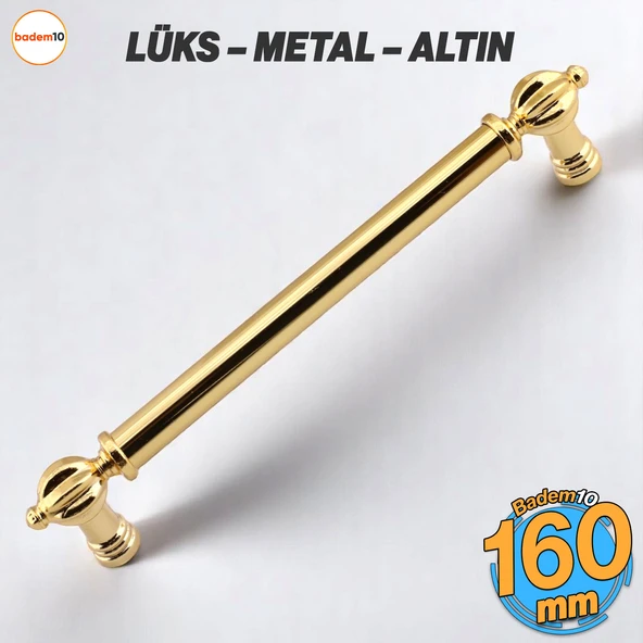Defne Metal Gold Altın Kulp 160 mm Mobilya Çekmece Mutfak Dolabı Dolap Kapak Kulpları Kulb Kulpu ürün görseli 1