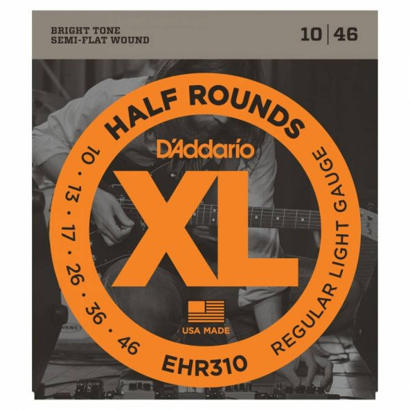 DAddario EHR310 Half Round Elektro Gitar Teli (010-046) ürün görseli 1