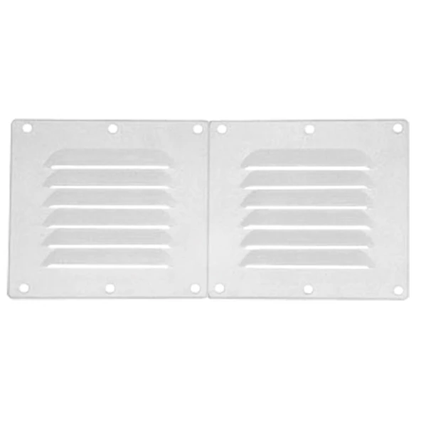 Vent. Shaft Grilles Cover, Double,255x155mm, Black ürün görseli 1