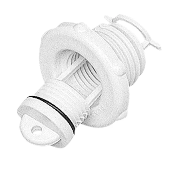Drain Socket, Round, w/Captive Plug, Ø46mm, White ürün görseli 1