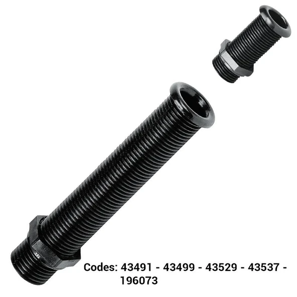 Thru-Hull Stand. Flange, 1",Int.Ø25mm, L62mm, White ürün görseli 1