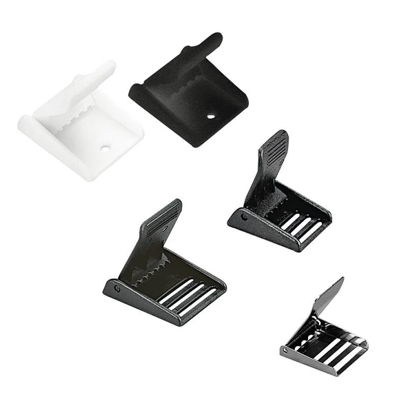 Buckle for 25mm Webbing, w/ Notches, Plastic, Black ürün görseli 1