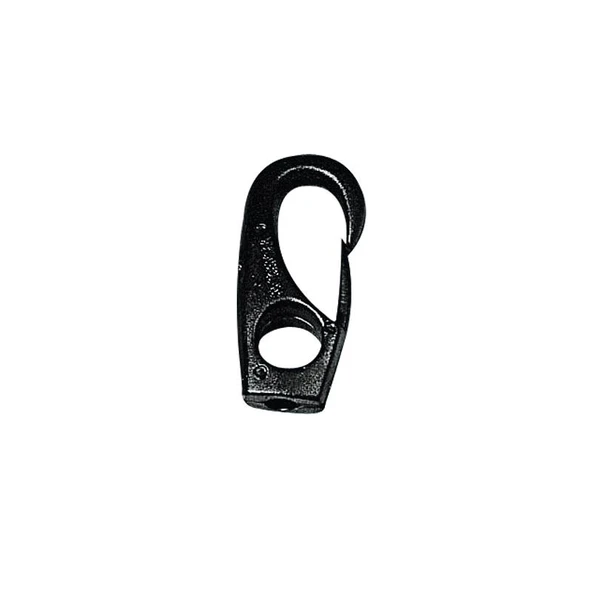 Snap Hook w/Eye Ø12x58mm, f/Ø8mm Cord, Polyam. Black ürün görseli 1