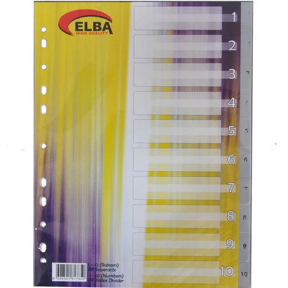 Bafix Seperatör 1-10 Rakamlı Plastik A4 ürün görseli 1