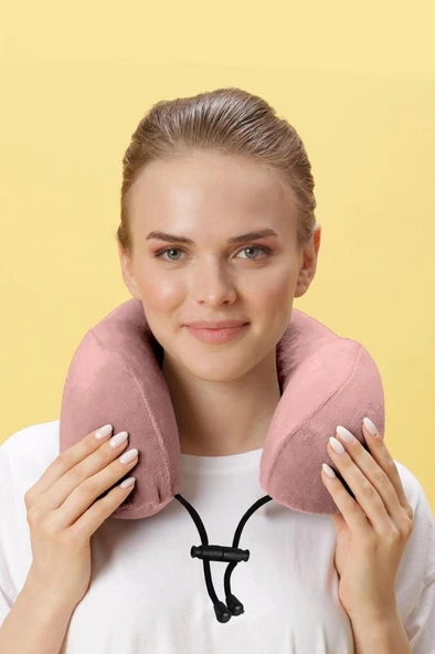 Viscofoam Comfy Ortopedik Seyahat Yastığı Visco Boyun Destekli Seyahat Yastığı - Somon | Ergo Travel ürün görseli 1