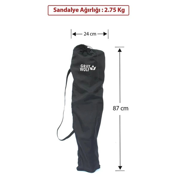 Gray Wolf Bardaklı Kamp Sandalyesi - Kamuflaj BP100 - Resim 4