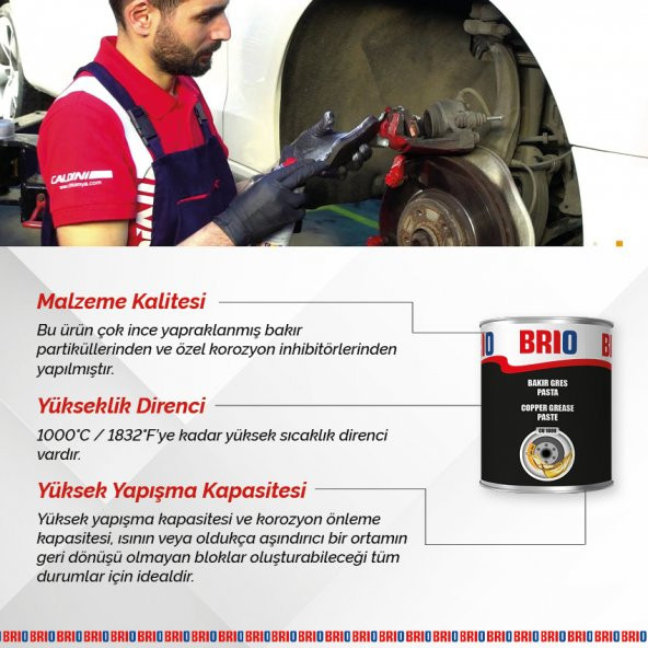 Brio Bakır Gres Pasta 1000°C 1 L - 900 Gr - Resim 3
