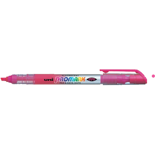 Uni-Ball Fosforlu Kalem ( 12 adet ) Promark Eye Cep Tipi Pembe USP-105 ürün görseli 1