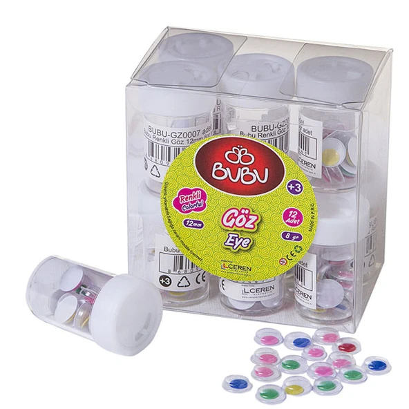 Bu-Bu Renkli Göz 12 MM 8 GR BUBU-(12 li) ürün görseli 1