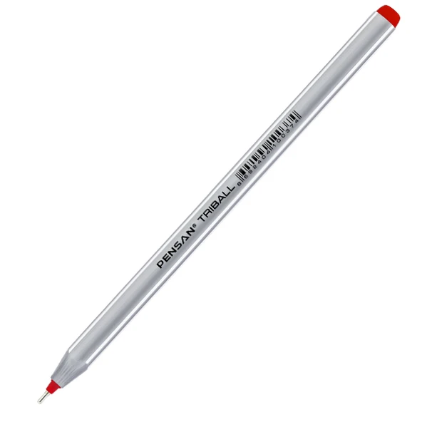Pensan Tükenmez Kalem Triball 1.0 MM Bilye Uç Kırmızı 12 Lİ 1003-12-LI-PKT ürün görseli 1