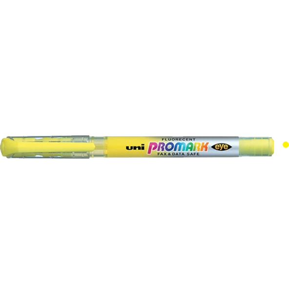 Uni-Ball Fosforlu Kalem ( 12 adet ) Promark Eye Cep Tipi Sarı USP-105 ürün görseli 1