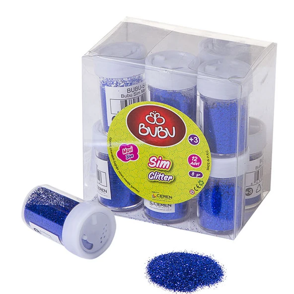 Bu-Bu Sim Mavi Renk 8 Gr 12 Li Pvc-12-LI-PKT ürün görseli 1