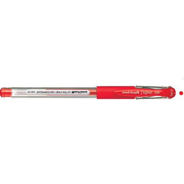 Uni-Ball Roller Kalem Signo DX Jel Bilye Uç 0.38 MM Kırmızı UM-151 ( 12 ADET ) ürün görseli 1